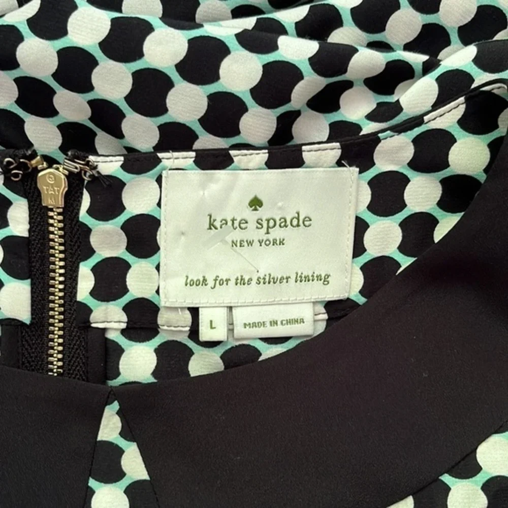 Kate Spade Kassia Silk blend Geometric shift dress with Peter Pan collar design​ - Picture 10 of 10